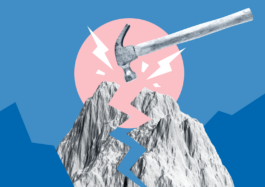 Illustriertes Thumbnail für eine Produktpräsentation von HubSpot, animiert von M'splain. Bunter mixed-media Collage-Style mit Charakter im Fokus. 